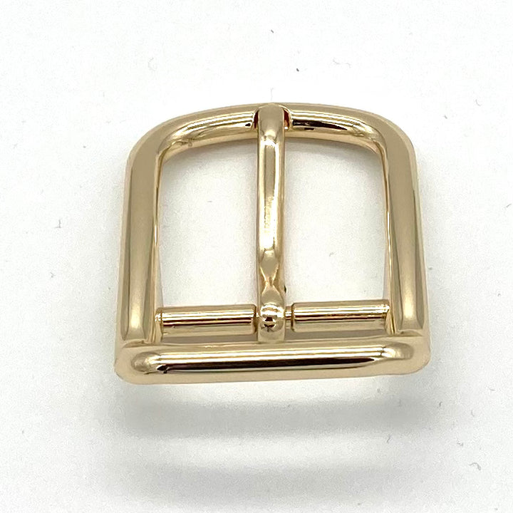 Geschlossene Wechselschließe 30mm in Gold für Druckknopfgürtel