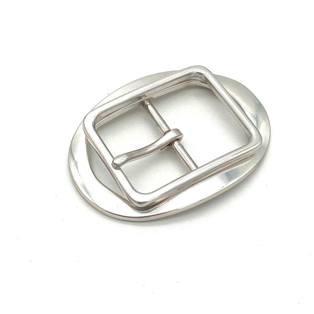Geschlossene Dornschließe 40 mm in Silber