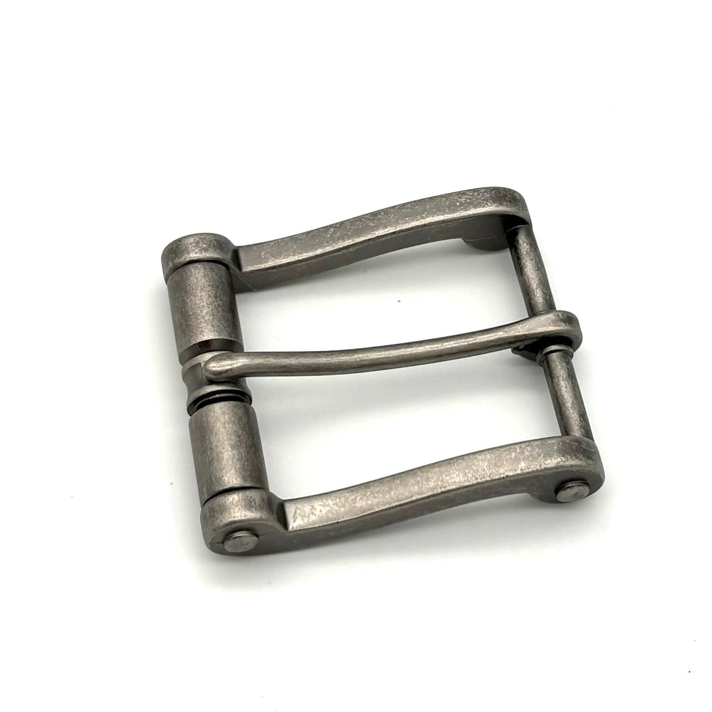 Gürtelschließe 40mm Rollschließe Altsilber