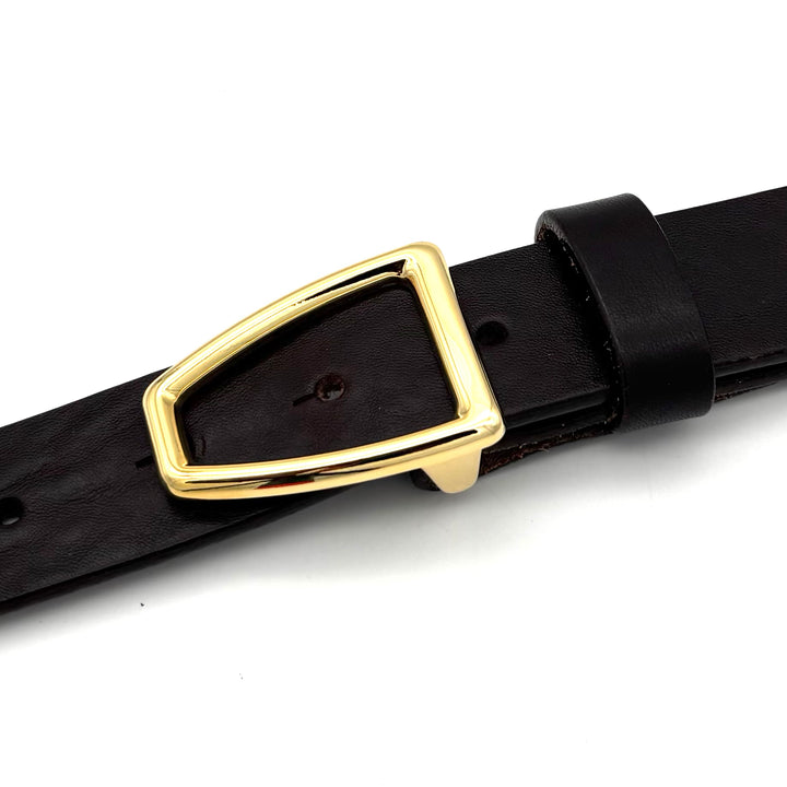 Detailansicht der Gürtelschließe Buckle 30 mm in Gold mit glänzender Oberfläche