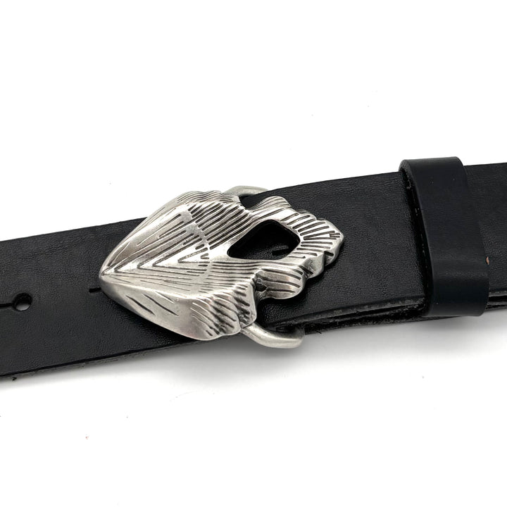 Detailansicht der Gürtelschließe Buckle 40 mm in Altsilber mit matter Oberfläche