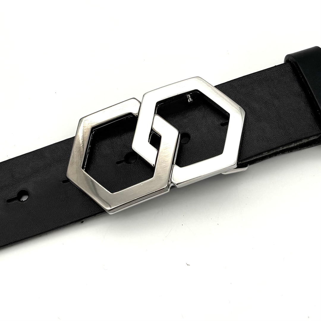 Gürtelschließe Waben 40 mm Detailansicht