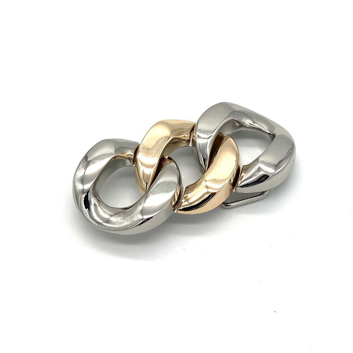 Buckle Kette 40 mm in Silber und Gold