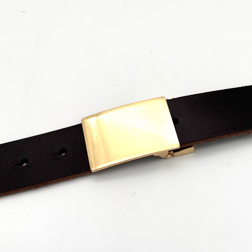 Klemmschließe 35mm Gold satiniert für Gürtel