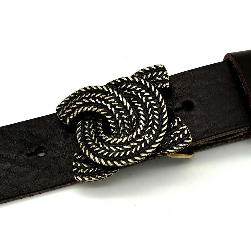 Knoten Buckle 40mm Gold mit verschlungenem Motiv