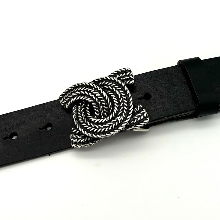 Knoten Gürtelschließe 40mm in Silber