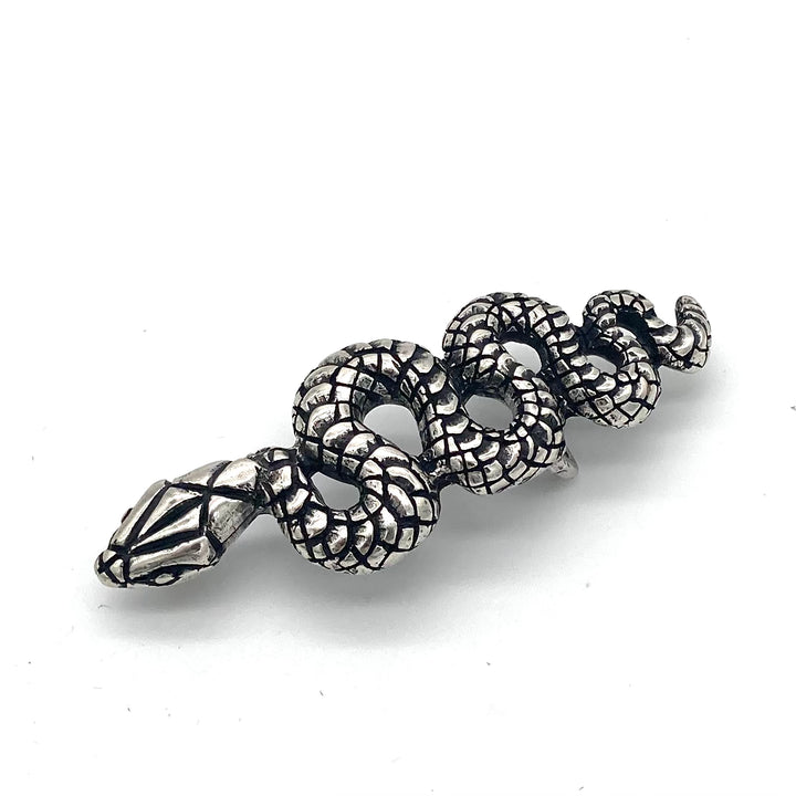 Schlange 20mm Gürtelschließe in Altsilber