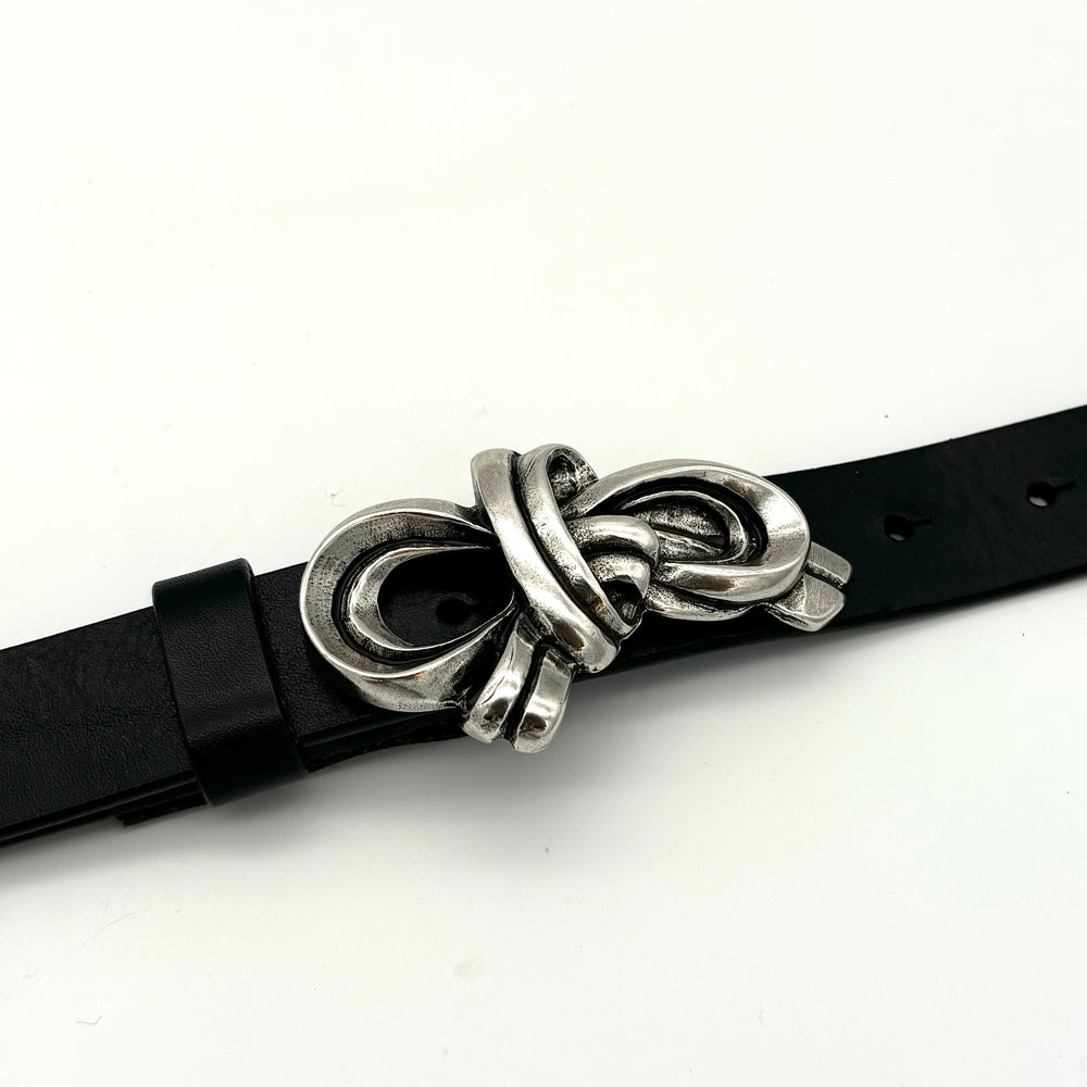 Schleife Buckle 30mm Altsilber mit matter Oberfläche