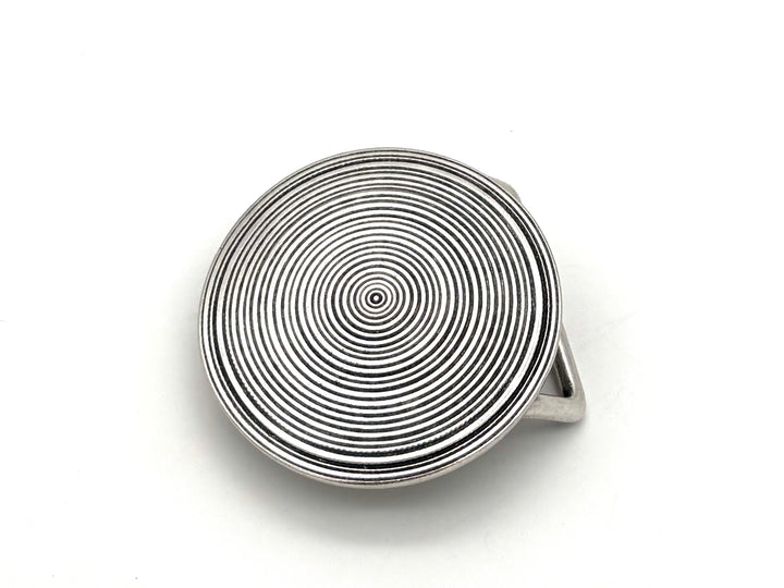 Spirale Buckle 30 mm Altsilber mit matter Oberfläche für 30 mm Druckknopfgürtel Vorderansicht